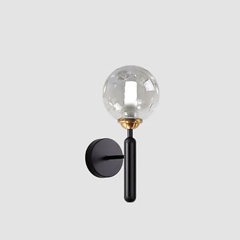 Modern Simple Light Luxury Glass Sphere 1-Light Wall Sconce Lamp