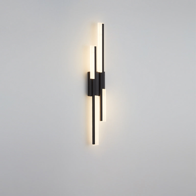 Modern Minimalist Vertical Bar Acrylic Iron LED Wall Sconce Lamp For Living Room