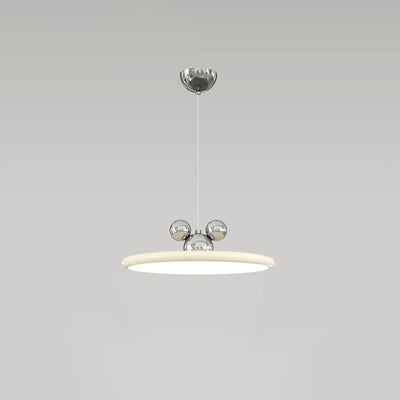 Modern Minimalist Disc Flying Saucer Mickey Hardware Aluminum LED Pendant Light For Living Room