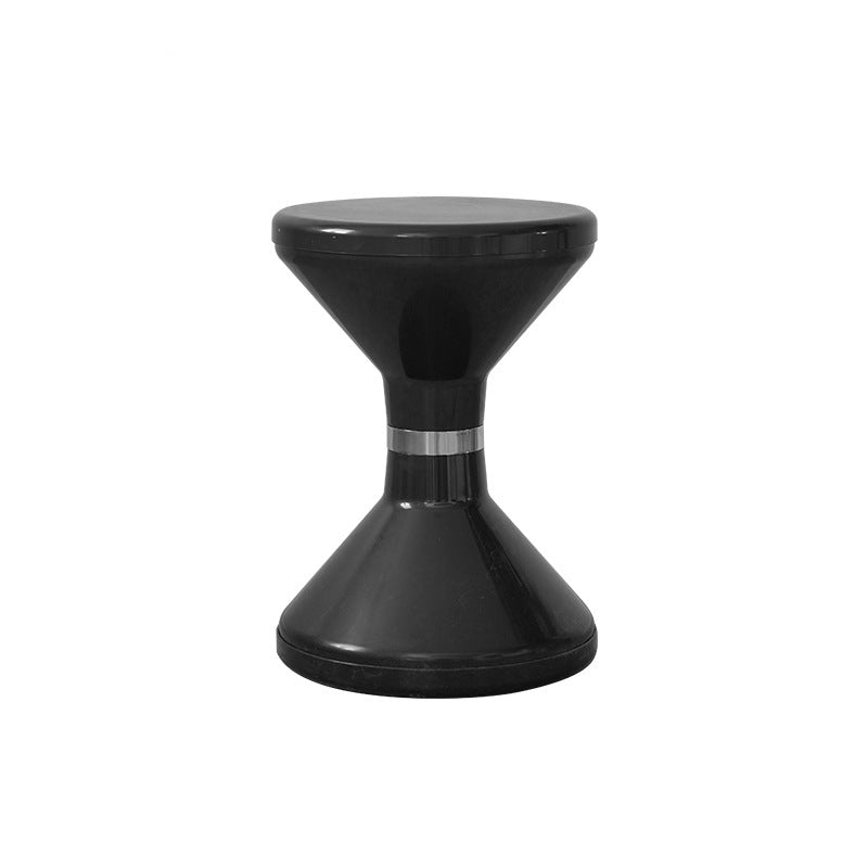 Contemporary Scandinavian ABS Round Hourglass End Table Portable For Living Room