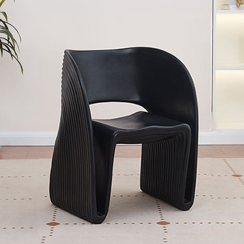 Modern Minimalist U-Shape PE Plastic Chair Backrest For Living Room