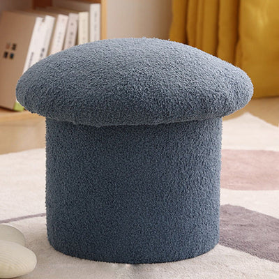 Contemporary Simplicity Mushroom Shape Velvet Pouf Footstool For Living Room