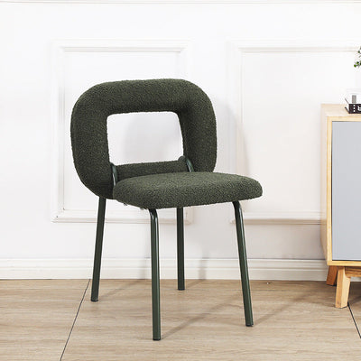 Contemporary Scandinavian Lambswool Donut Design Dining Chair Backrest For Dining Room