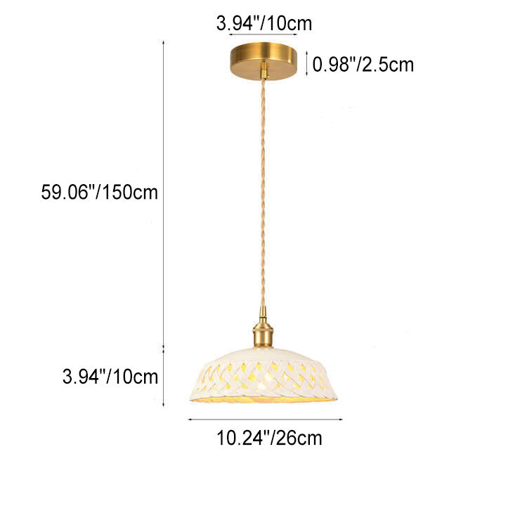 Moderne Macaron Cement Scalloped Shade 1-Licht-Pendelleuchte 