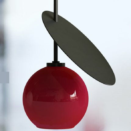 Lampe suspendue moderne et créative en fer et verre cerise à 1/2 lumières 