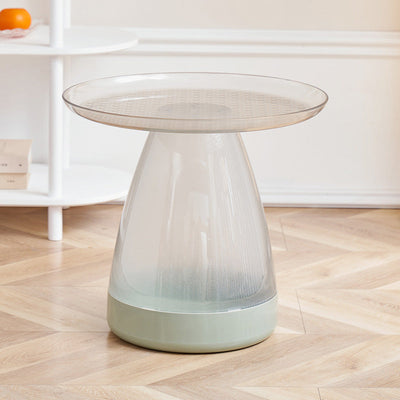 Contemporary Creative Round Cone Plastic PET Coffee Table For Living Room