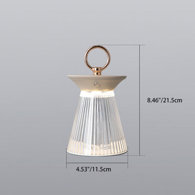 Contemporary Simplicity Iron Acrylic Semi-Conical Portable LED Table Lamp Night Light For Bedroom