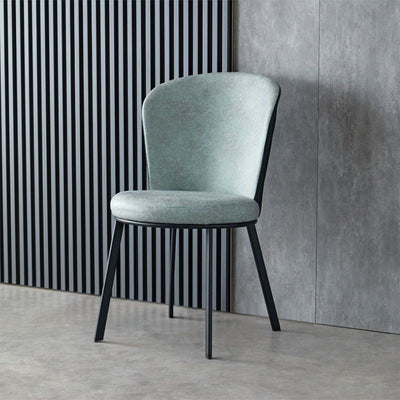 Contemporary Creative Shell Crescent Acrylic Plated Metal Dining Chair Backrest For Dining Room