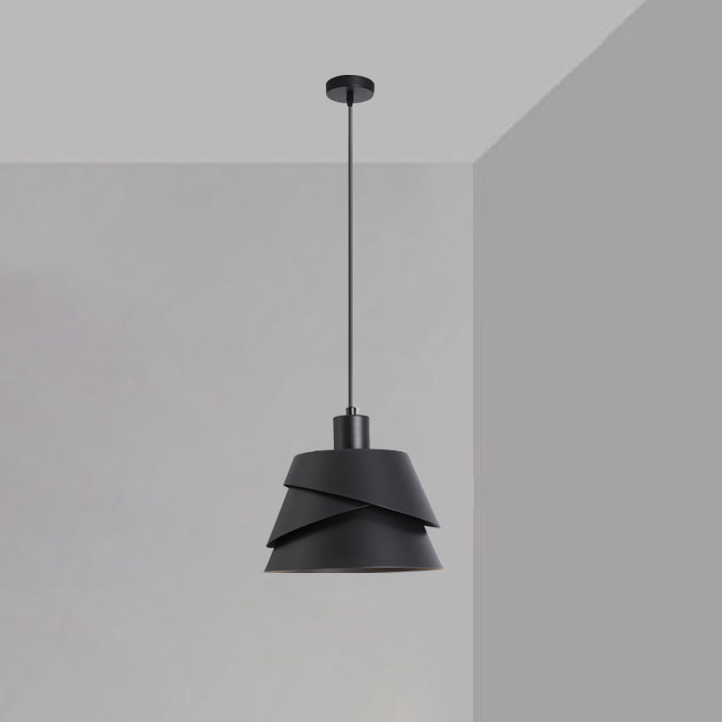 Modern Minimalist Round Iron 1-Light Pendant Light For Living Room