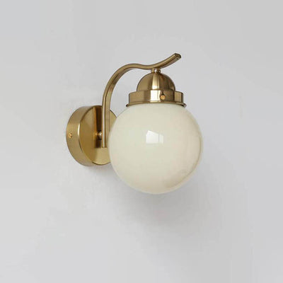 Modern Simplicity Glass Ball 1-Light Wall Sconce Lamp For Living Room