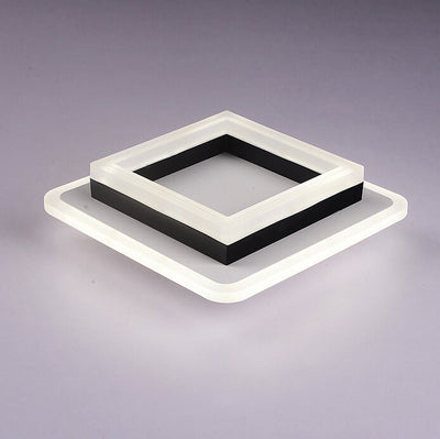 Plafonnier LED encastré en fer à cercle carré en acrylique Simple nordique 