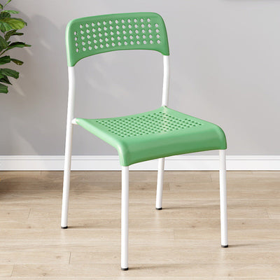 Modern Minimalist Square Plastic Iron Multi-Holes Dining Chair Backrest For Dining Room