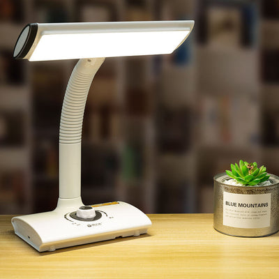 Modern White Study Reading USB Rechargeable LED Table Lamp