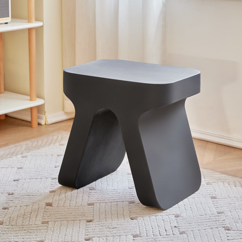 Modern Minimalist Rectangular PE Plastic Low Stool For Living Room