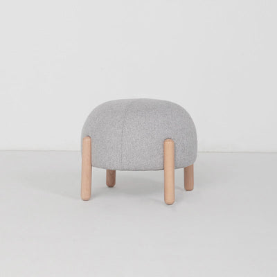 Contemporary Scandinavian Ladybug Shape Cotton Linen Pouf Low Stool For Living Room