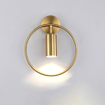 Modern Simplicity Iron Circle Cylinder 1-Light Wall Sconce Lamp For Bedside