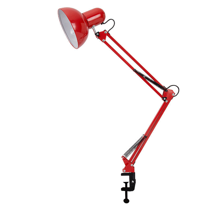 Modern Minimalist Retractable Long Arm Clip Iron ABS 1-Light Table Lamp For Bedroom