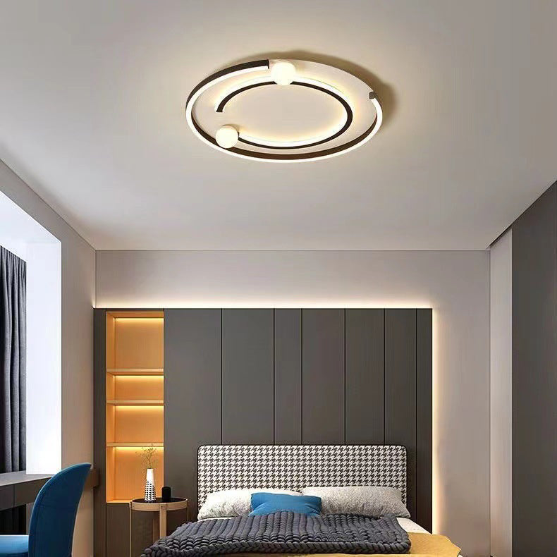 Modern Minimalist Iron Silica Rectangular Square Round LED Flush Mount Ceiling Light For Living Room