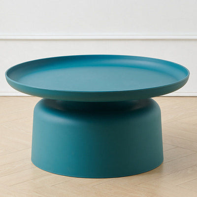 Contemporary Scandinavian Round Plastic PVC Coffee Table For Living Room