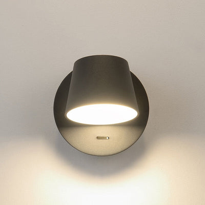 Contemporary Minimalist Dome Frosted Rotatable Aluminum LED Reading Wall Sconce Lamp For Bedroom