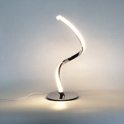 Modern Minimalist Iron Aluminum PVC Line LED Table Lamp For Study