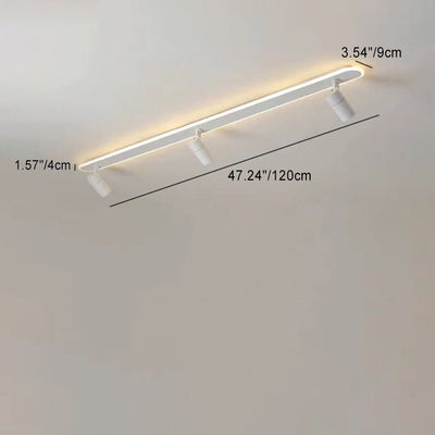 Modern Minimalist Acrylic Long Spotlight Track Light LED Flush Mount Ceiling Light For Living Room