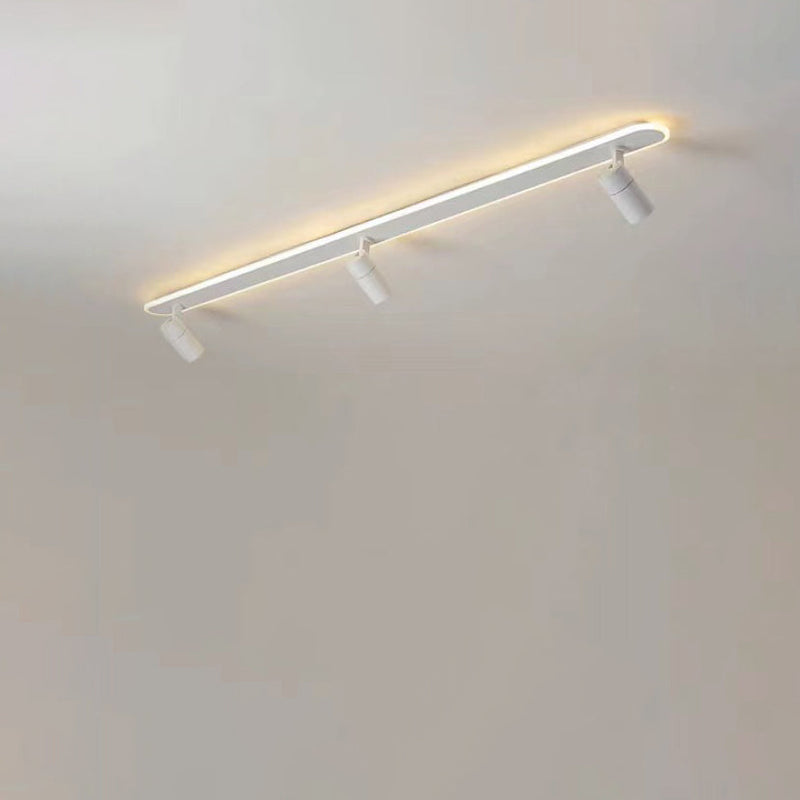 Modern Minimalist Acrylic Long Spotlight Track Light LED Flush Mount Ceiling Light For Living Room