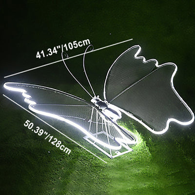 Modern Art Deco Waterproof Fiberglass Butterfly LED Landscape Lighting Outdoor Light For Garden