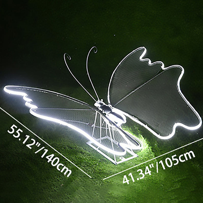 Modern Art Deco Waterproof Fiberglass Butterfly LED Landscape Lighting Outdoor Light For Garden