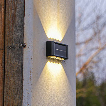 Modern Simplicity Solar Waterproof Rectangular ABS PVC LED Wall Sconce Lamp For Outdoor Patio