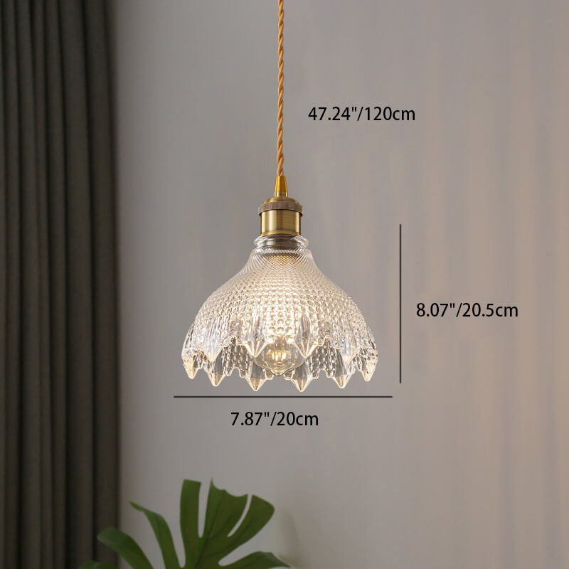 Nordic Textured Glass 1-Light Pendant Light