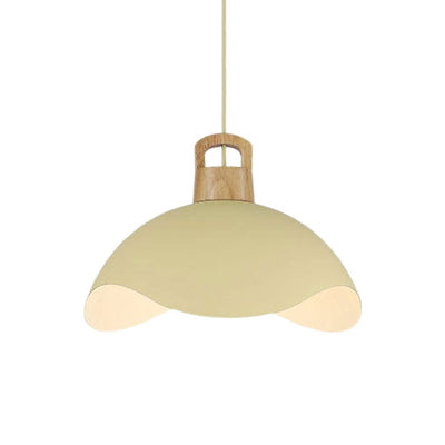 Contemporary Scandinavian Macaron Lotus Flower Petal Shape 1-Light Pendant For Living Room