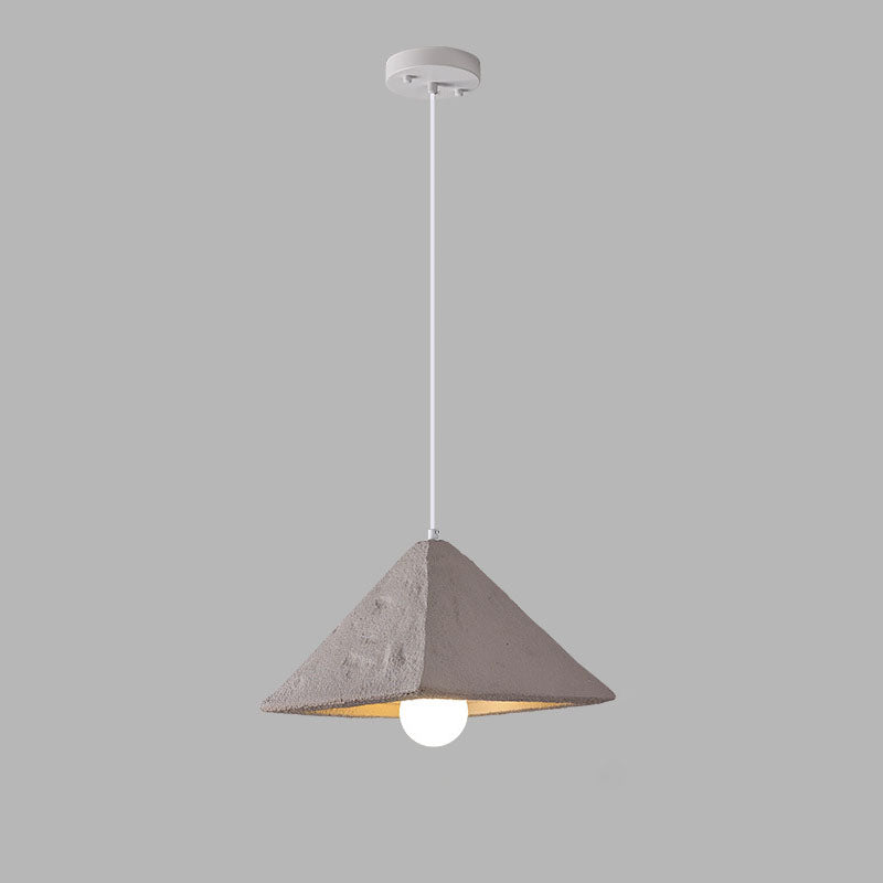 Contemporary Nordic Plexiglas Triangular Tapered 1-Light Pendant Light For Dining Room