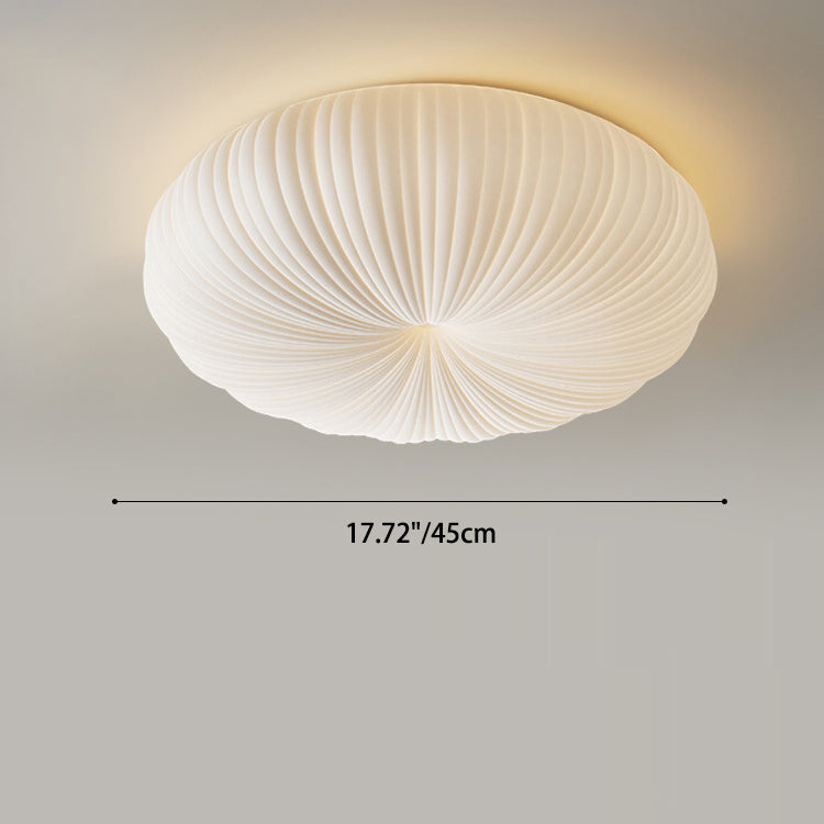 Modern Minimalist Acrylic Pumpkin Shade LED Flush Mount Ceiling Light For Bedroom