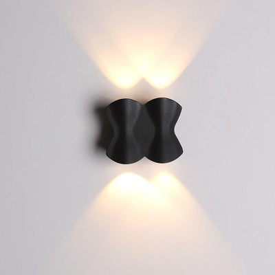 Modern Simplicity Rectangle Wave Aluminum LED Outdoor Wall Sconce Lamp For Outdoor Patio