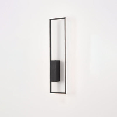 Modern Minimalist Rectangle Line Iron Silicone LED Wall Sconce Lamp For Living Room