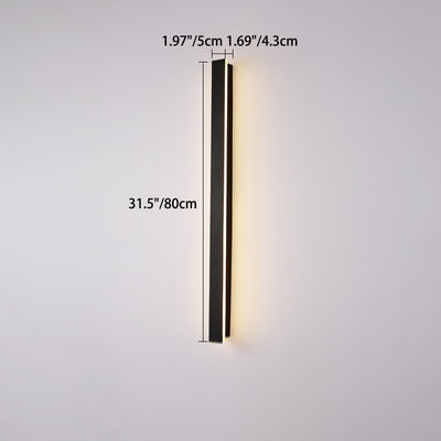 Modern Minimalist Long Rectangular Aluminum Acrylic LED Wall Sconce Lamp For Garden