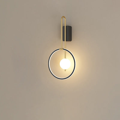 Modern Simplicity Aluminum Circle Ring Silicone Strip LED Wall Sconce Lamp For Living Room