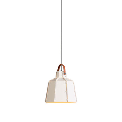 Contemporary Industrial Round Cylindrical Trapezoidal Iron 1-Light Pendant Light For Living Room