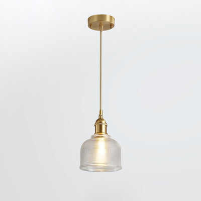 Modern Minimalist Cylindrical Trapezoidal Brass Glass 1/2/3 Light Island Light Chandelier For Dining Room