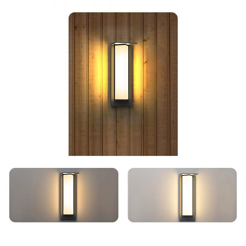 Modern Simplicity Waterproof Solar Stainless Steel Glass PC Triangular Prism LED Outdoor Wall Sconce Lamp For Garden