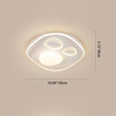 Contemporary Creative Clouds Meteor Shower Aluminum Acrylic LED Flush Mount Ceiling Light For Living Room