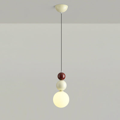 Contemporary Creative Orb Hardware Glass 1-Light Pendant Light For Bedroom