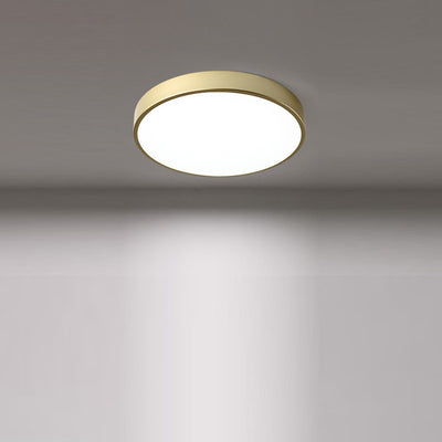 Modern Minimalist Round Iron Acrylic LED Flush Mount Ceiling Light For Living Room