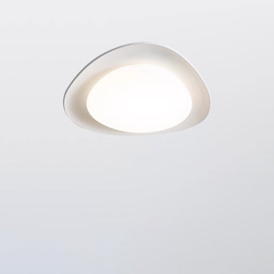 Modern Minimalist Cobblestone Elliptical Resin PE LED Flush Mount Ceiling Light For Bedroom