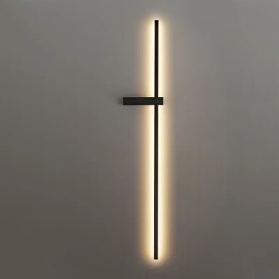 Modern Minimalist Iron Aluminum Silica Strip Line LED Wall Sconce Lamp For Bedroom