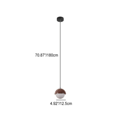 Modern Minimalist Orb PC 1-Light Pendant Light For Bedroom