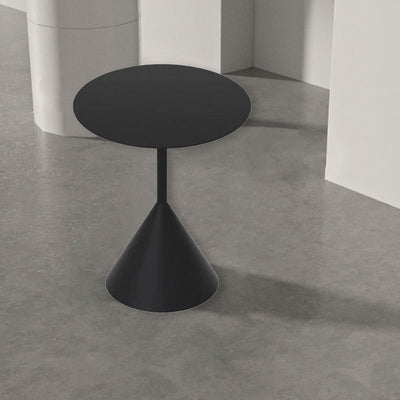 Modern Minimalist Round Cone Base Iron Coffee Table For Living Room