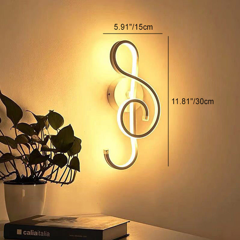 Contemporary Creative Bar Wave Aluminium Acrylic LED Wall Sconce Lamp For Living Room