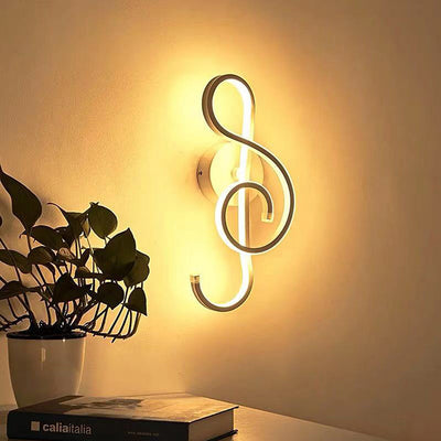 Contemporary Creative Bar Wave Aluminium Acrylic LED Wall Sconce Lamp For Living Room